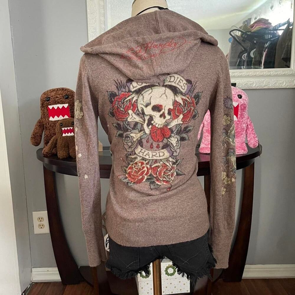 Y2k ed hardy zip up